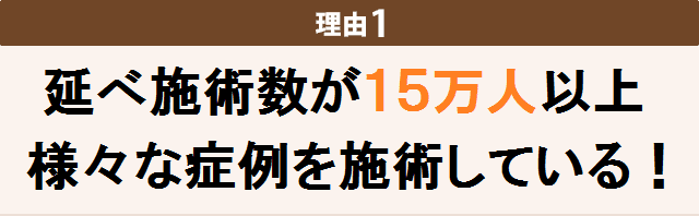 延べ施術数が15万人以上!様々なの症例を施術している!