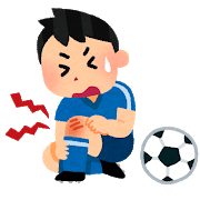 スポーツ障害で膝を痛めるイラスト